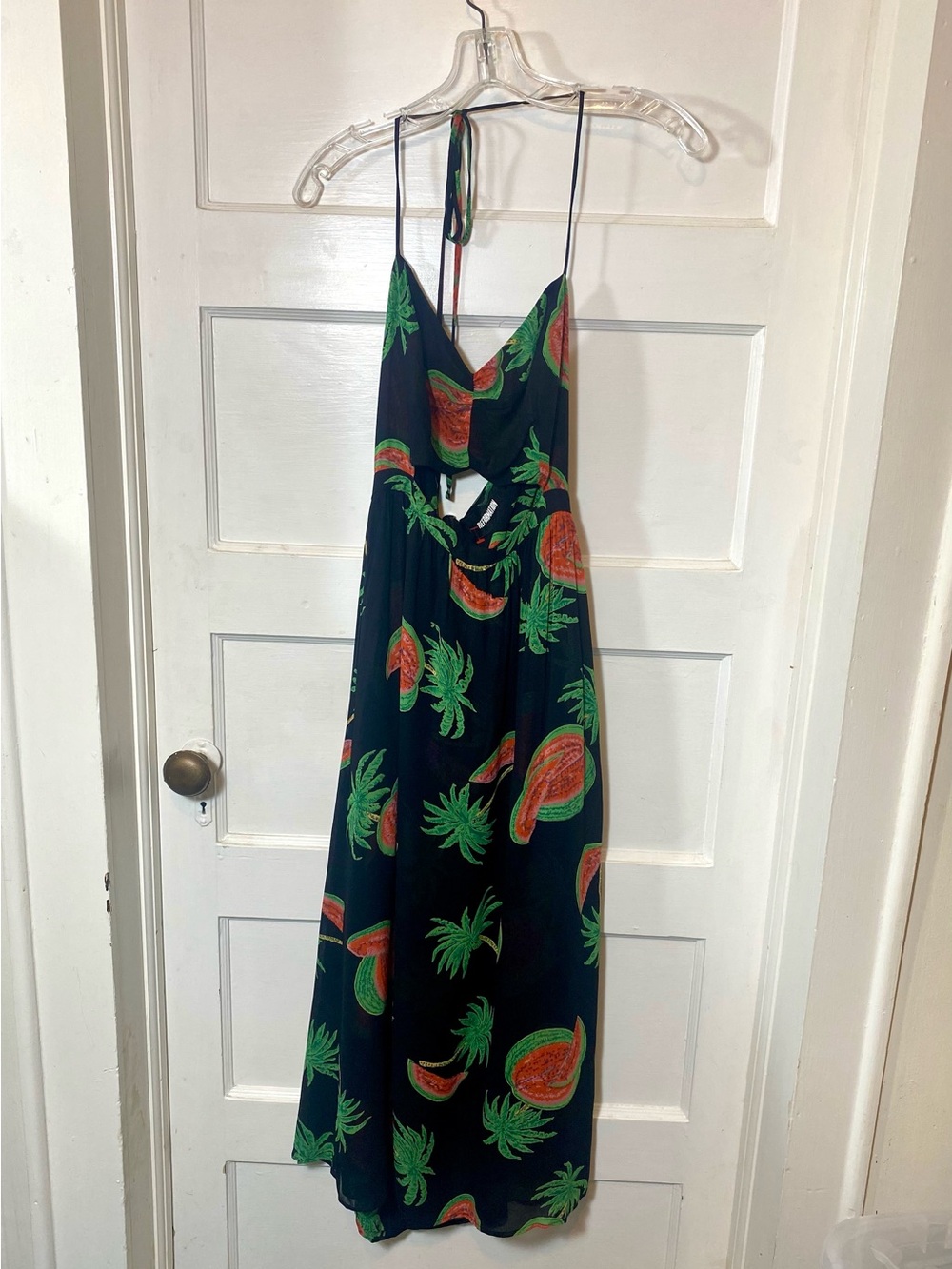 Reformation Addie Watermelon Print Cutout Midi Dress Sz 6 - Picture 7 of 14